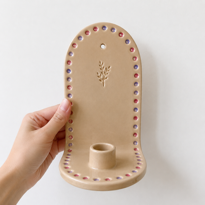 Ceramic Arch Wall Taper Candle Holder - NN06