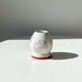 Minimalist Red Line Bunny Hand-Painted Ceramic Matcha Bowl and Whisk Holder Set • HX08