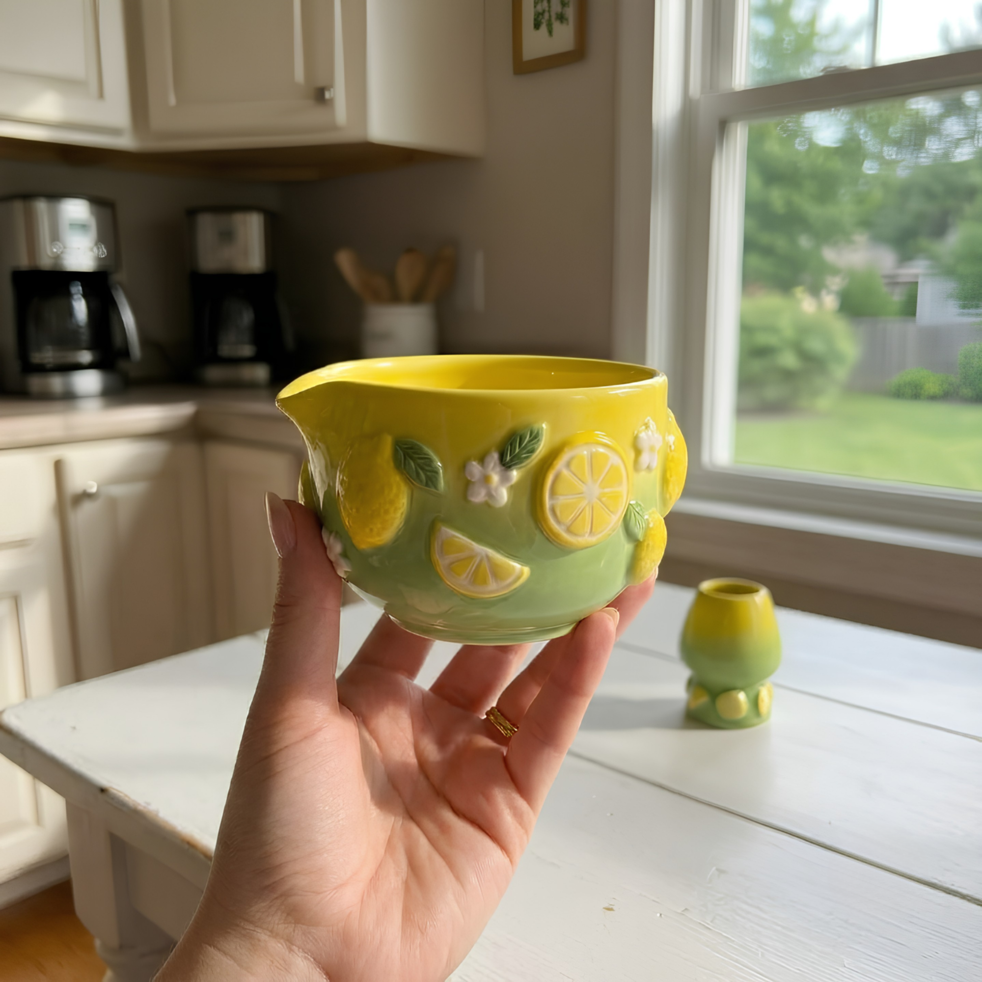 Fruit Matcha Bowl Set · Handmade Ceramic Chawan · Strawberry Orange Lemon · Cottagecore Fruit Gift · Kawaii Tea Set Pottery | LA047