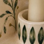 Wall Candle Holder, Ceramic Wall Sconce, Handmade Floral Candle Holder, Botanical Taper Candle Holder, Cottage Decor Gift | LA134