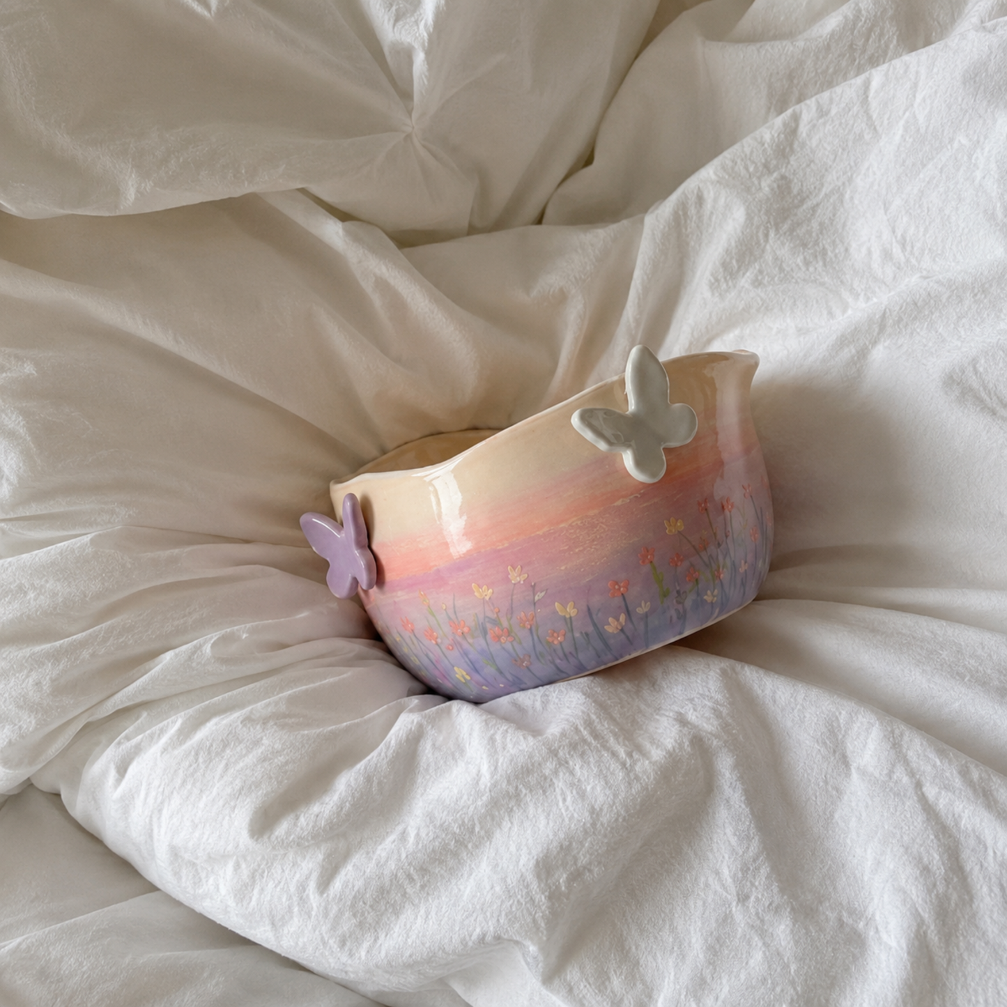 Sunset Butterfly Ceramic Matcha Set - NN006