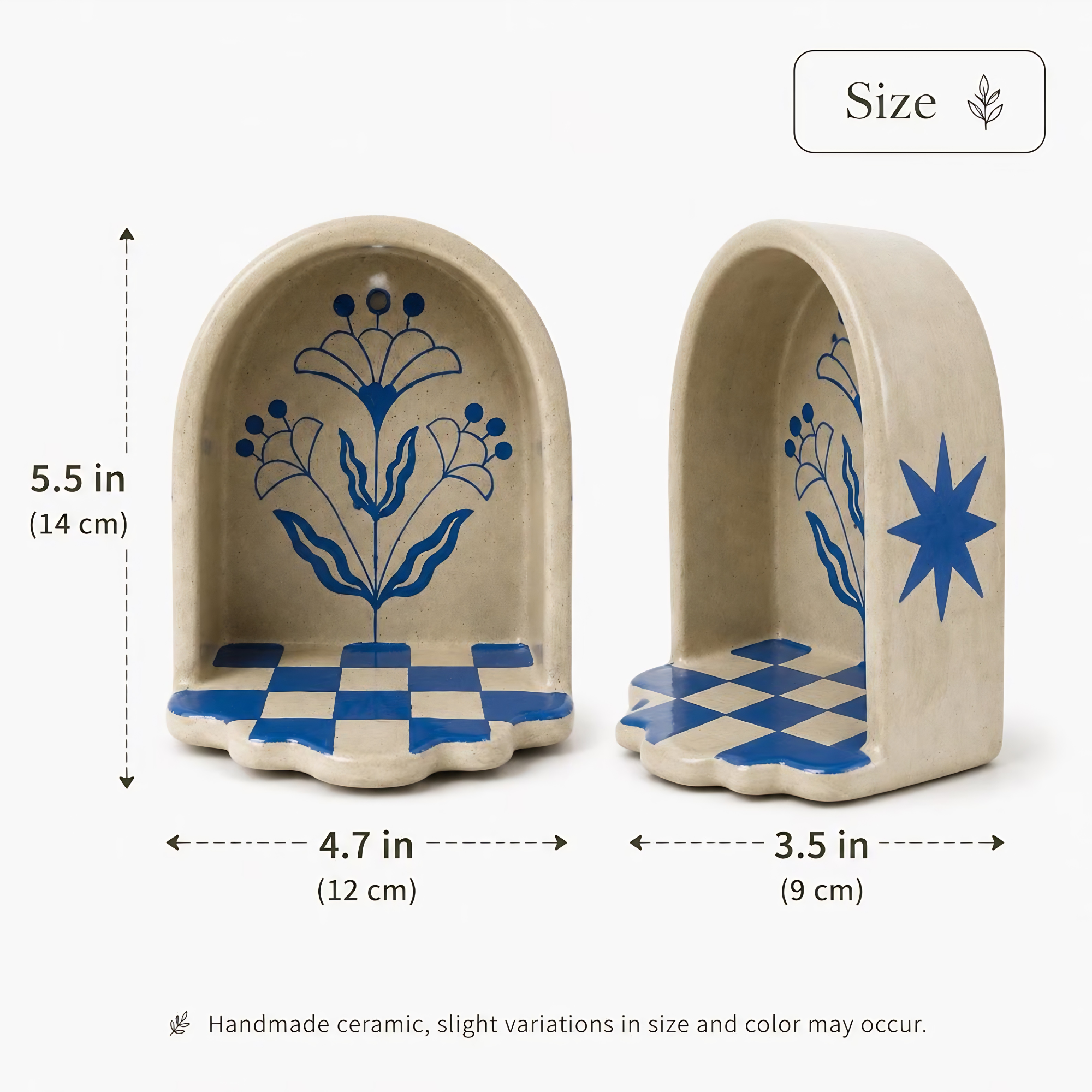 Handmade Ceramic Wall Niche Candle Holder, Unique Housewarming Gift | LA143