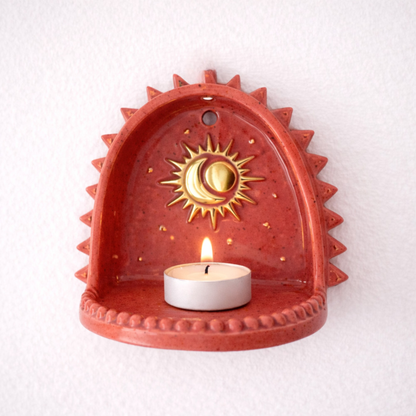 Ceramic Celestial Wall Tealight Holder - NN10
