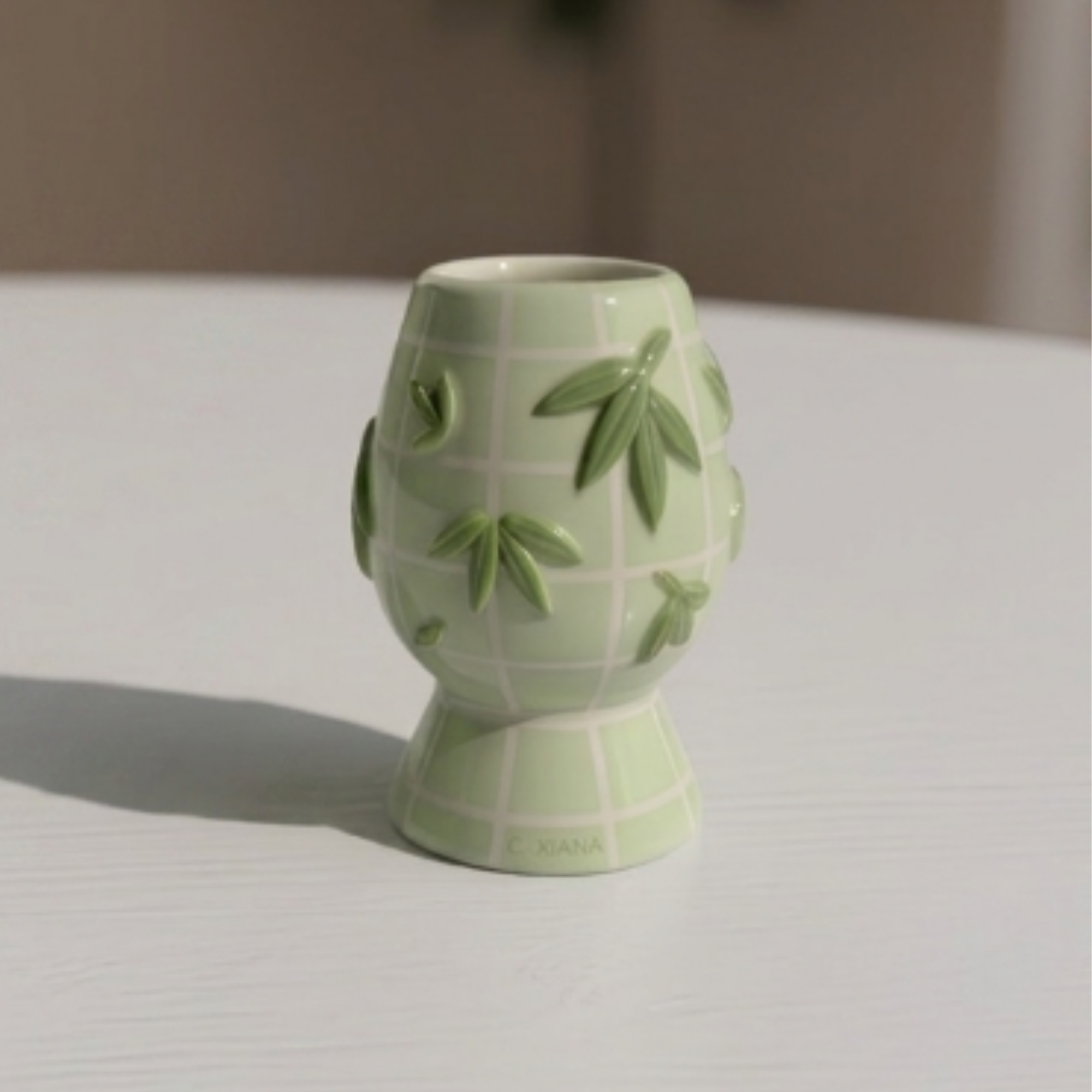 Grid Panda Matcha Bowl Set, Handmade Magic Ceramic Chawan, Whimsical Tea Bowl, Fantasy Matcha Gift | Handmade Ceramic Chawan | LA032