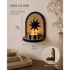 Blue Star Ceramic Candle Holder, Handmade Wall Sconce, Celestial Home Decor, Coastal Wall Accent, Boho Decor | LA113