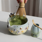 Ombre Bee Matcha Bowl Set  | Handmade Matcha Bowl Set | LA040