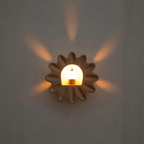 Handmade Ceramic Flower Wall Candle Holder, Boho Sconce, Cozy Home Decor | LA115