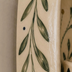 Wall Candle Holder, Ceramic Wall Sconce, Handmade Floral Candle Holder, Botanical Taper Candle Holder, Cottage Decor Gift | LA134