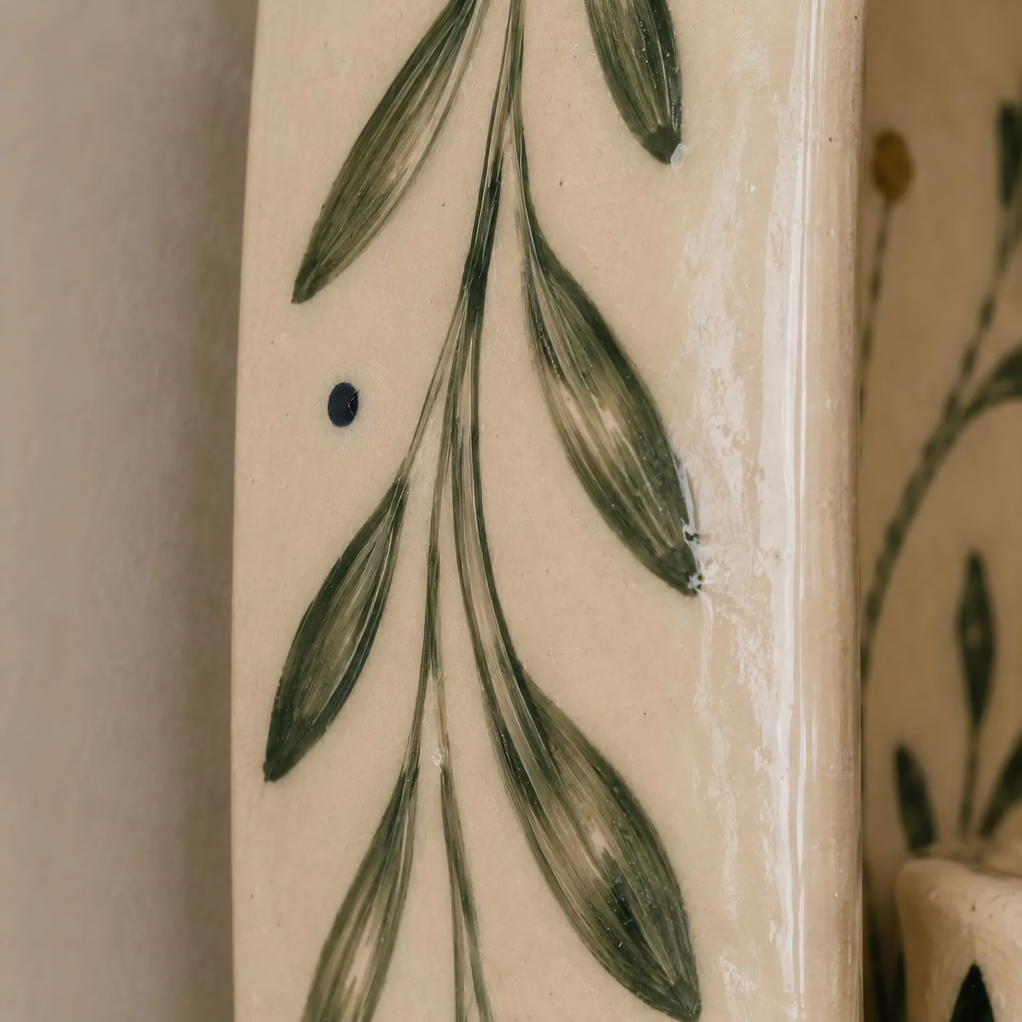 Wall Candle Holder, Ceramic Wall Sconce, Handmade Floral Candle Holder, Botanical Taper Candle Holder, Cottage Decor Gift | LA134