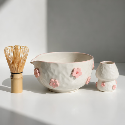 Cherry Blossom Ceramic Matcha Set - NN009