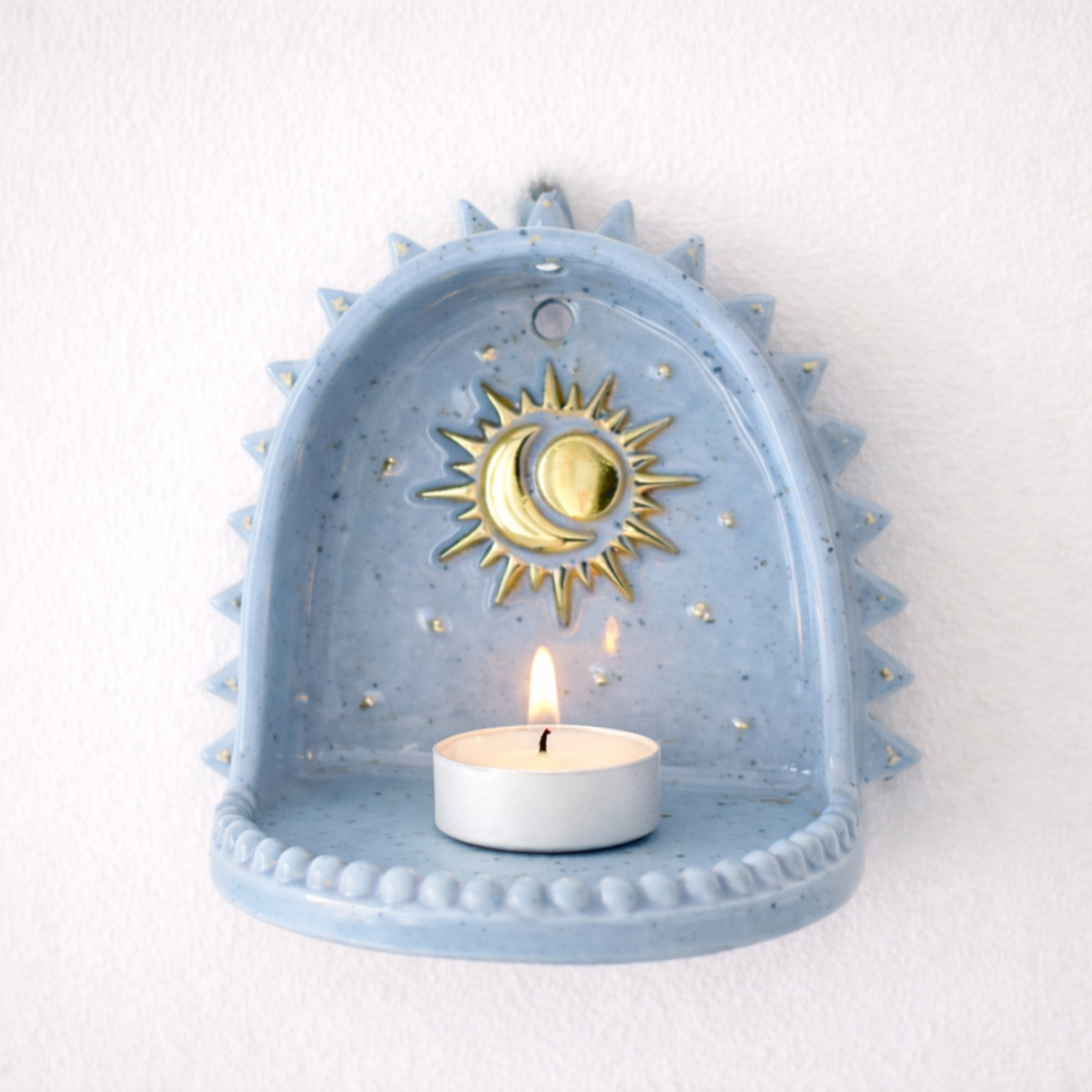 Ceramic Celestial Wall Tealight Holder - NN10