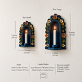 Ceramic Floral Arch Wall Candle Holder -NN09