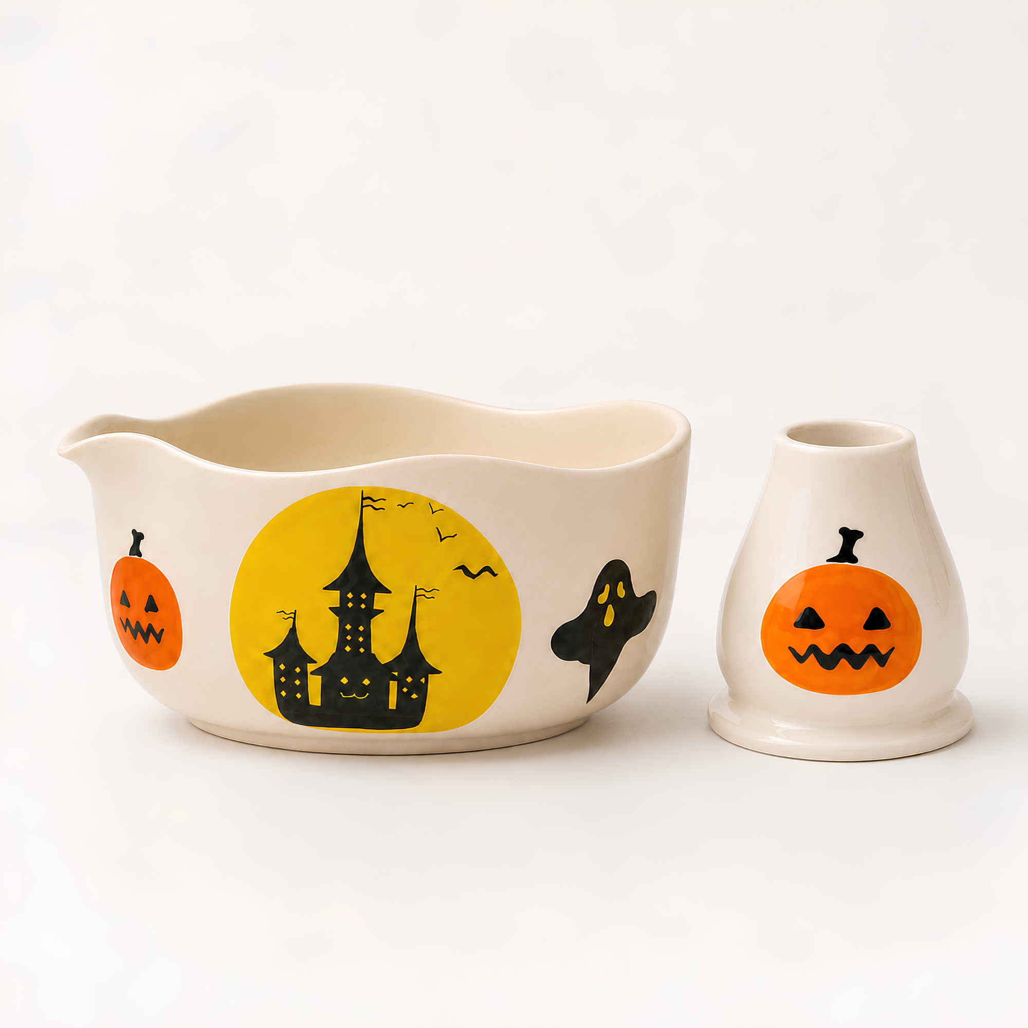 Halloween Ceramic Matcha Set with Chasen Holder