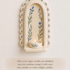 Wall Candle Holder, Handmade Ceramic Sconce, Floral Taper Candle Holder, Cottagecore Wall Decor | LA116