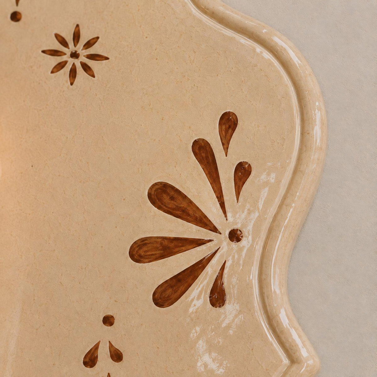 Ceramic Wall Candle Holder, Handmade Mediterranean Wall Sconce, Beige Taper Candle Holder, Farmhouse Boho Wall Decor | LA130