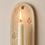 Handmade Ceramic Leaf Wall Candle Holder