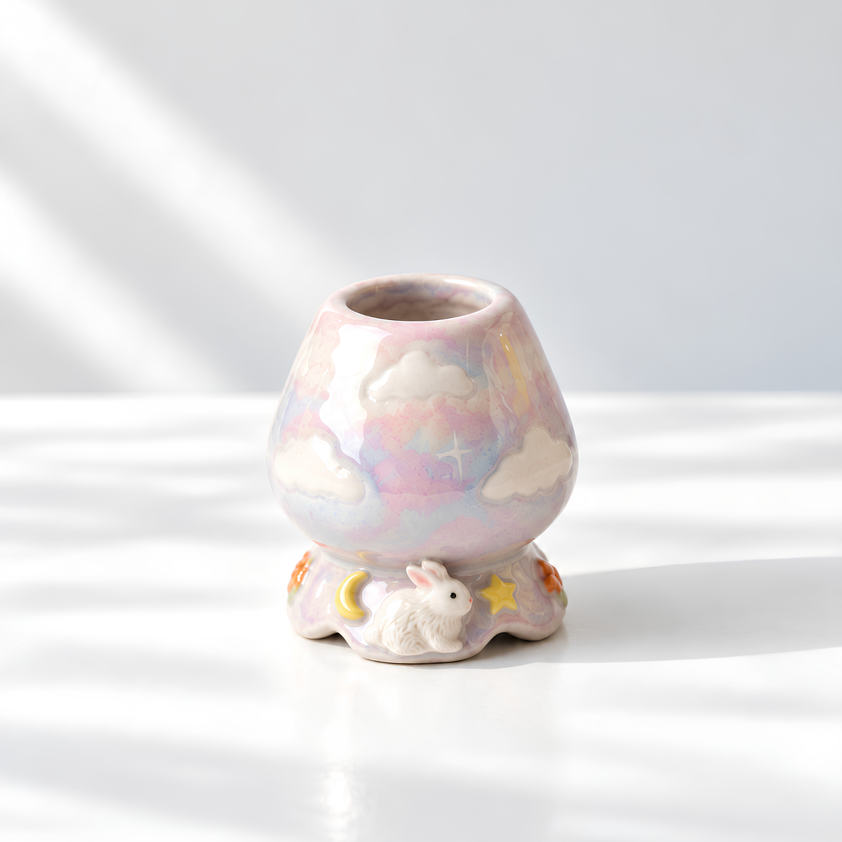 Bunny Carrot Matcha Bowl Set - Spouted Chawan and Whisk Holder, Handmade Ceramic Tea Set, Kawaii Gift for Rabbit & Matcha Lovers