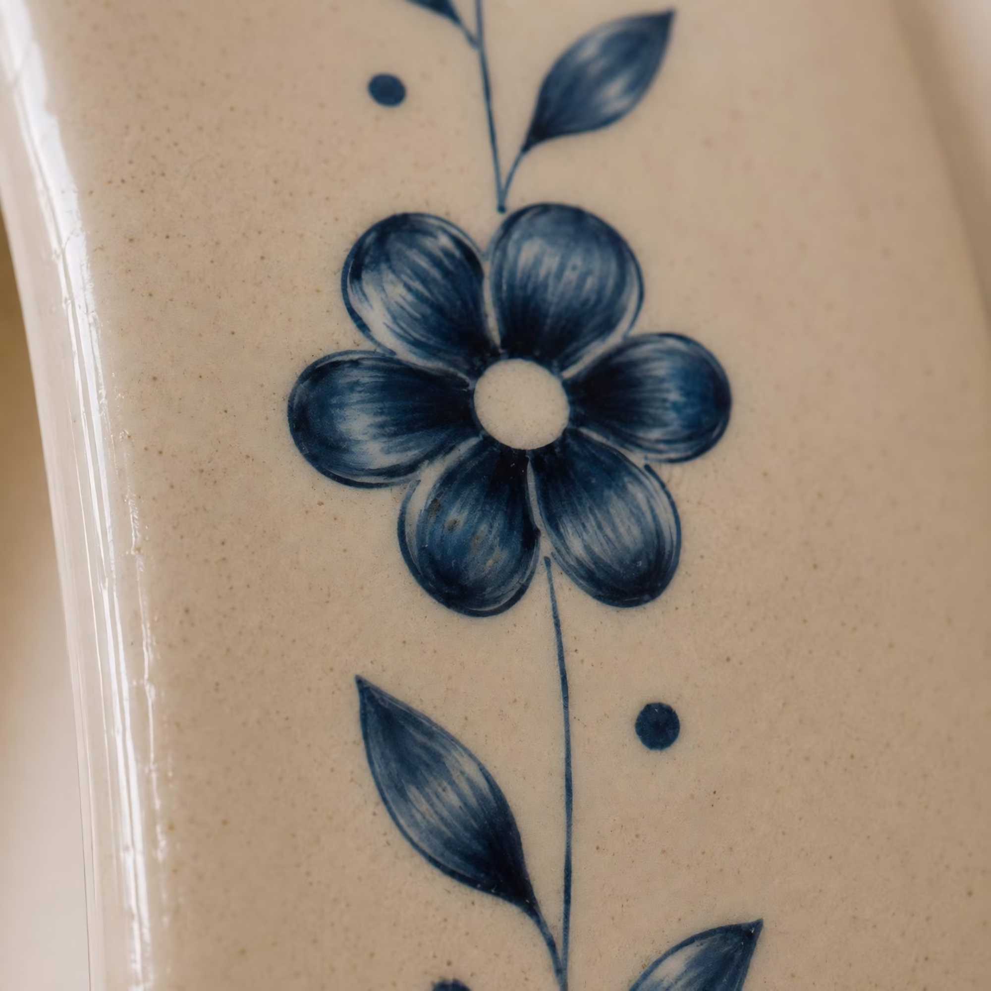 Blue Floral Ceramic Wall Candle Holder, Handmade Wall Sconce, Taper Candle Holder, Cottagecore Decor, Farmhouse Wall Decor | LA125