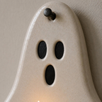 Halloween Wall Candle Holder, Ghost Candle Sconce, Ceramic Ghost Decor, Handmade Wall Candle Holder, Spooky Home Decor, Halloween Gift | LA136