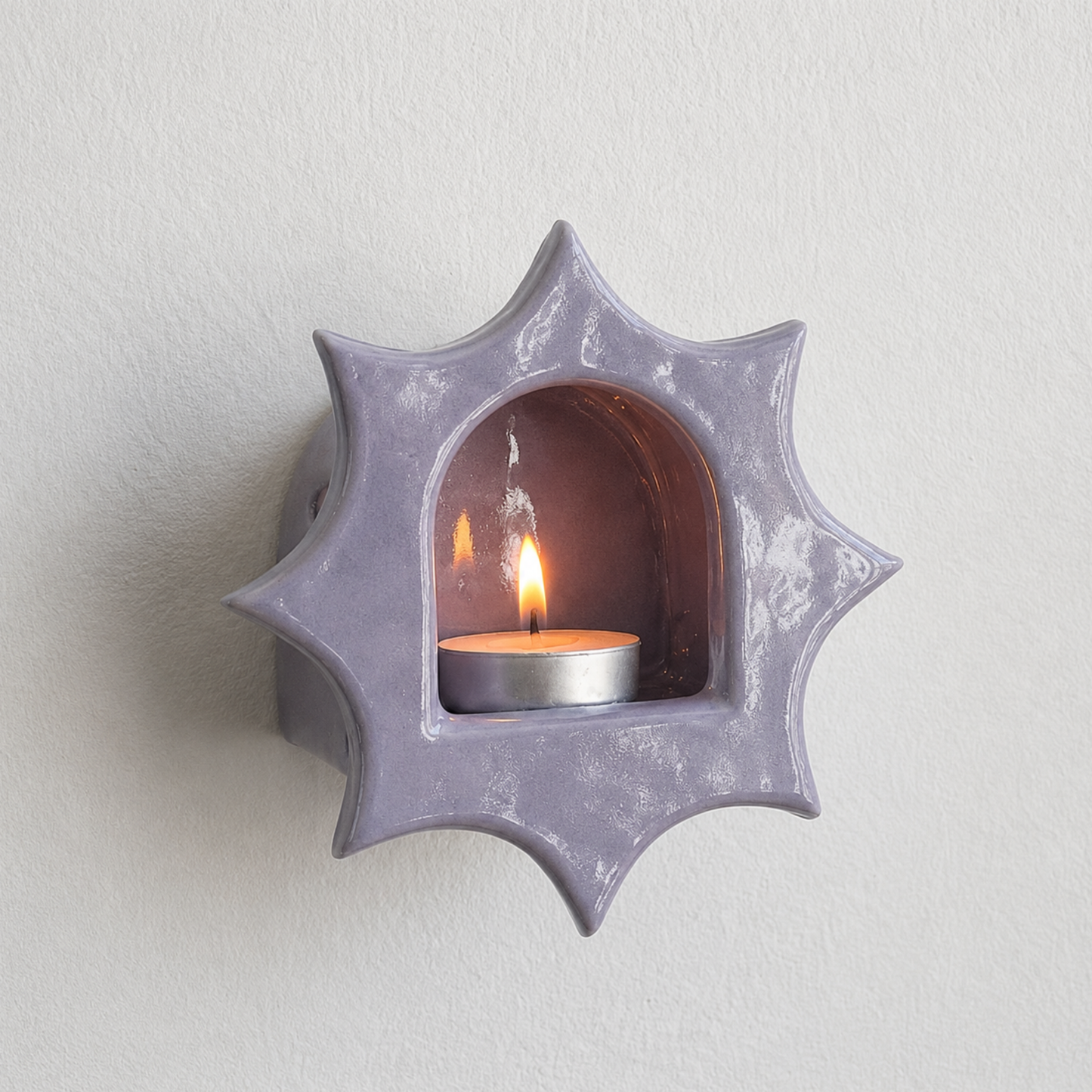 Ceramic Sunburst Wall Candle Holder - NN01