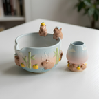 Ombre Cappybara Matcha Bowl | Handmade Ceramic Chawan | LA017