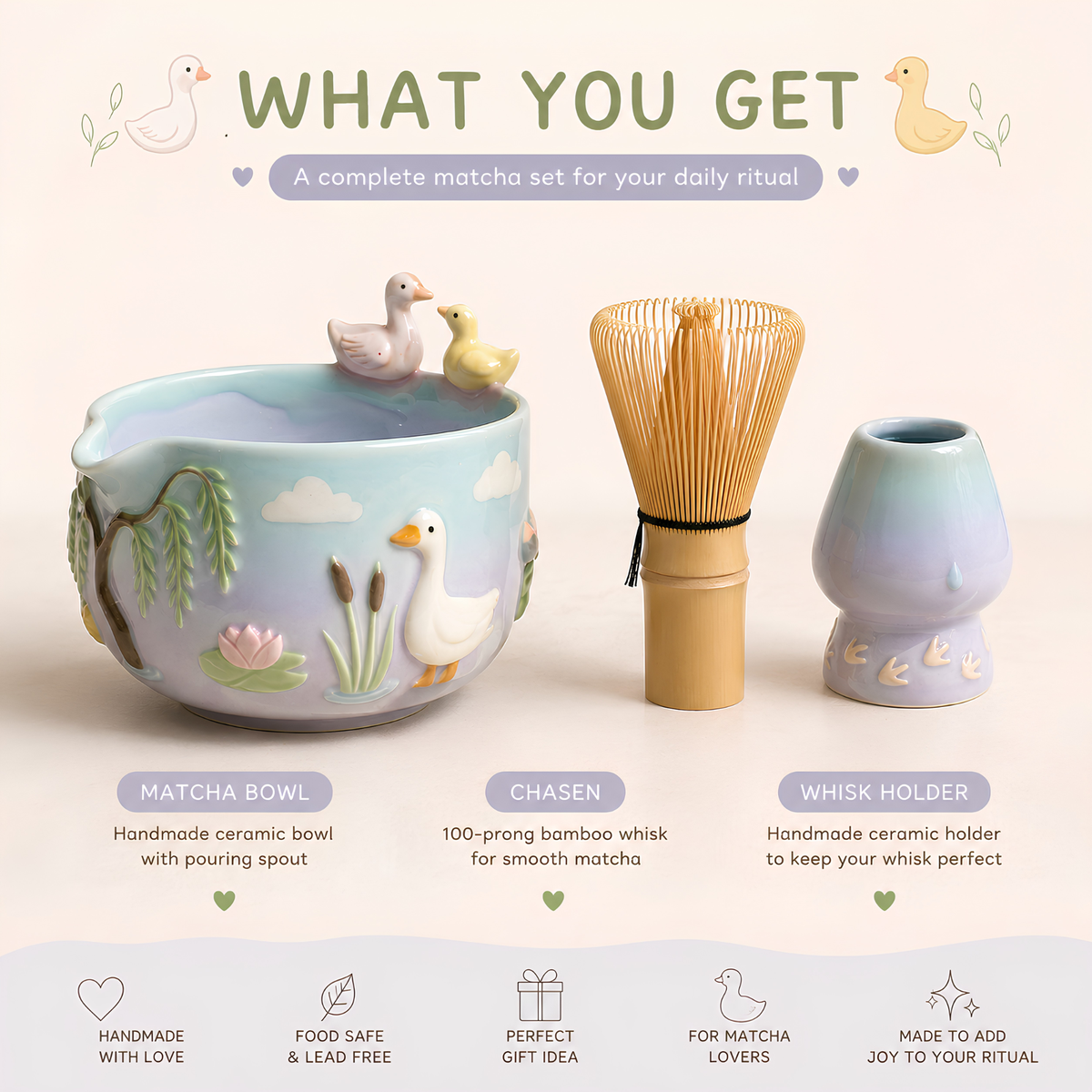 Ombré Goose Silly Matcha Bowl | LA020