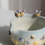 Ombre Bee Matcha Bowl Set  | Handmade Matcha Bowl Set | LA040