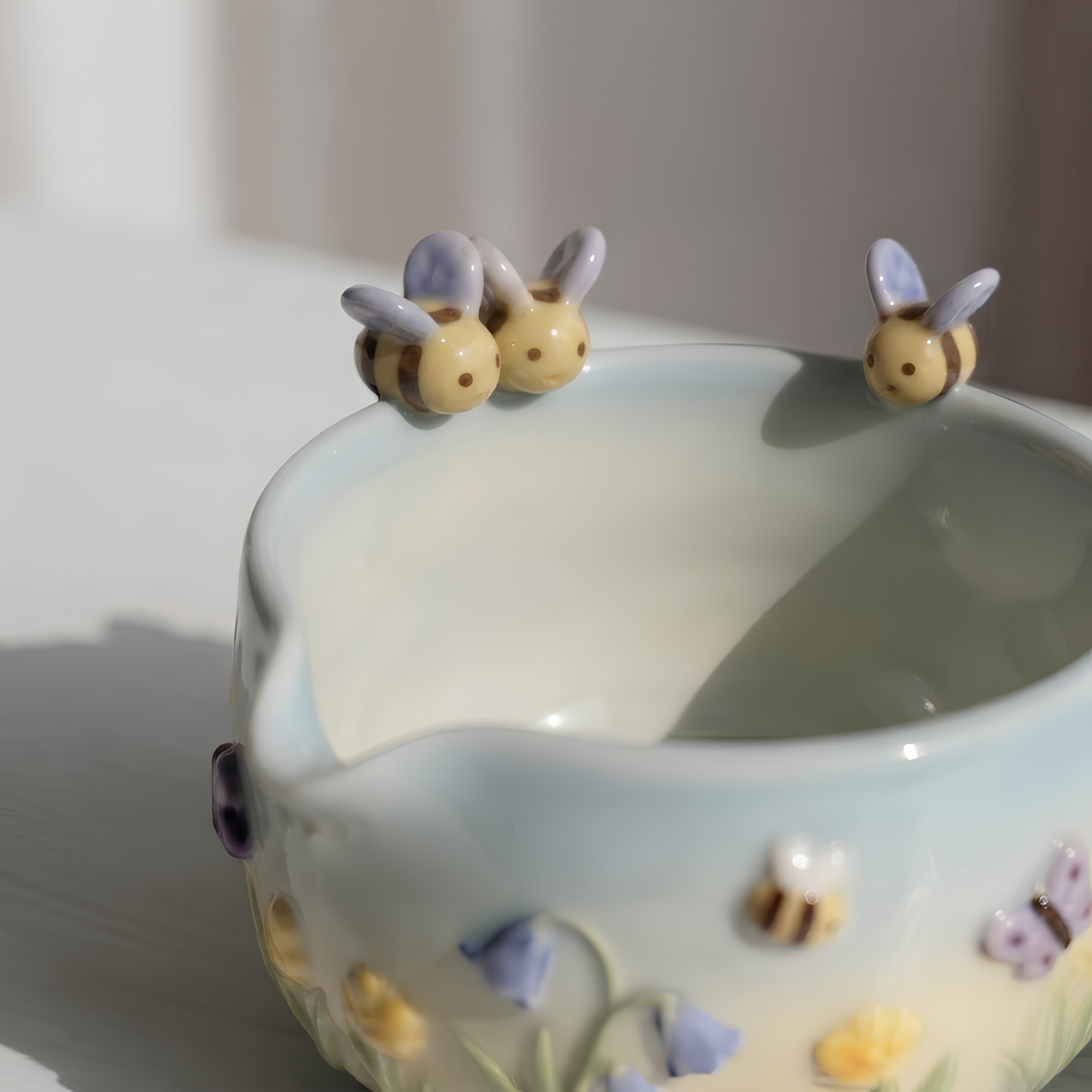 Ombre Bee Matcha Bowl Set  | Handmade Matcha Bowl Set | LA040