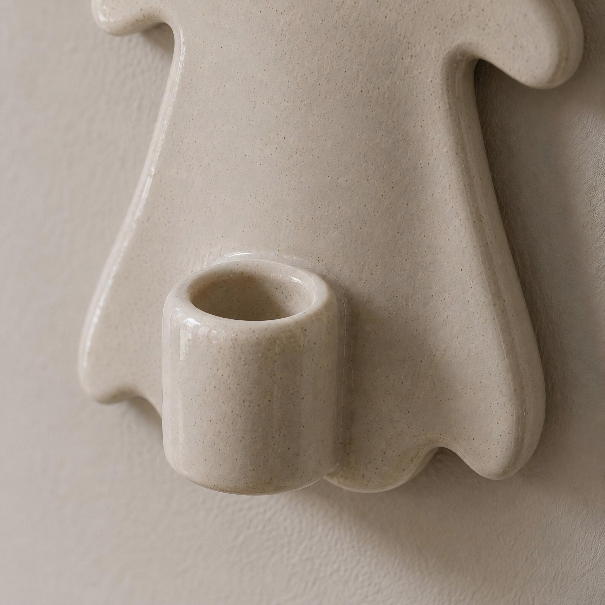 Halloween Wall Candle Holder, Ghost Candle Sconce, Ceramic Ghost Decor, Handmade Wall Candle Holder, Spooky Home Decor, Halloween Gift | LA136