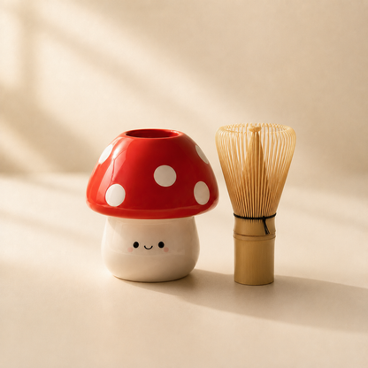 Mushroom Garden Ceramic Matcha Set - NN004