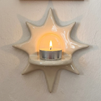Handmade Ceramic Sunburst Wall Tealight Candle Holder - NN02