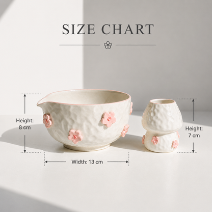 Cherry Blossom Ceramic Matcha Set - NN009
