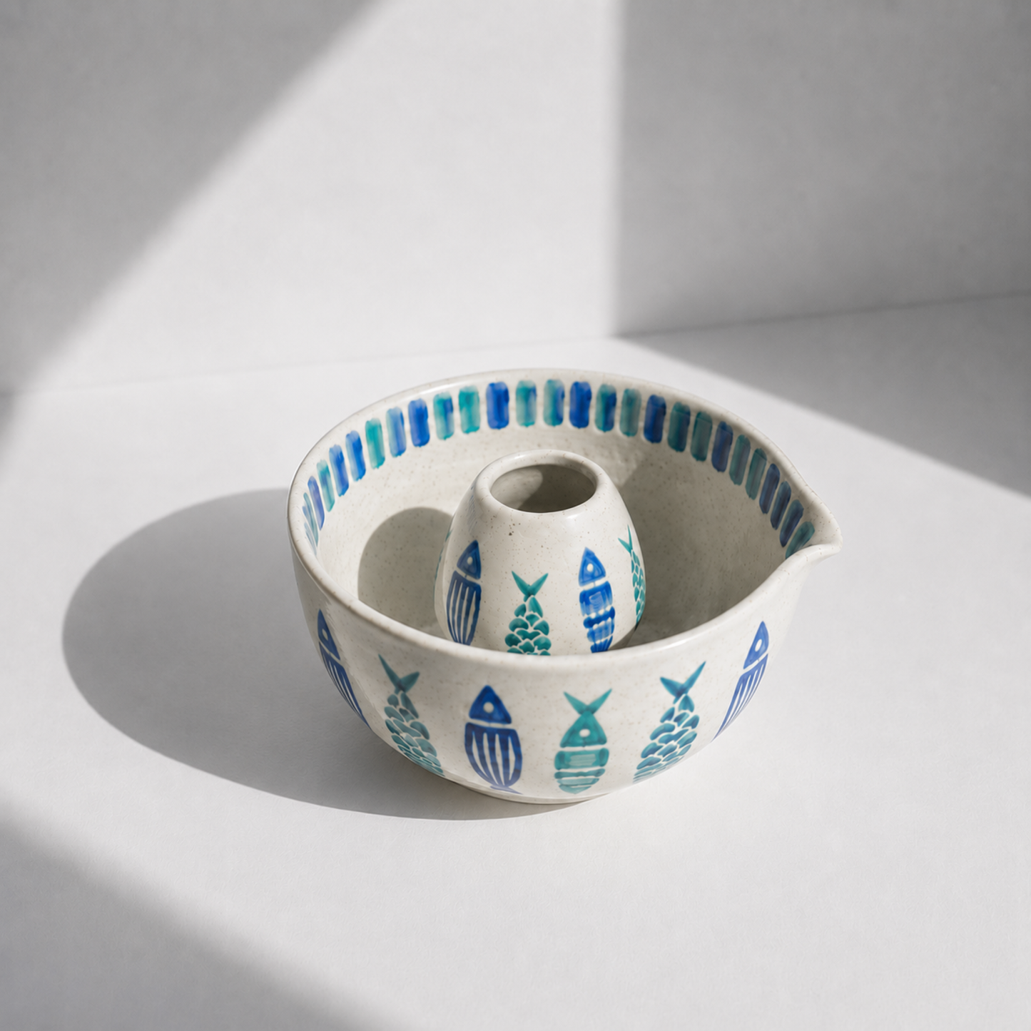 Blue Fish Ceramic Matcha Set - NN003