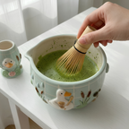 Duck Matcha Bowl | Handmade Ceramic Chawan | LA012