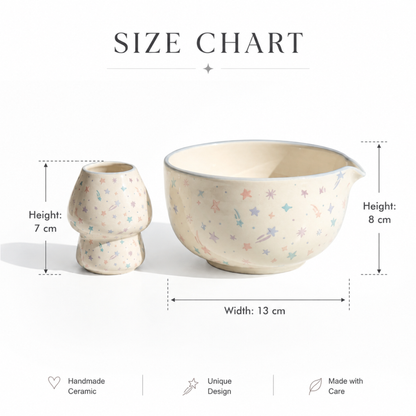 Pastel Star Ceramic Matcha Set - NN008