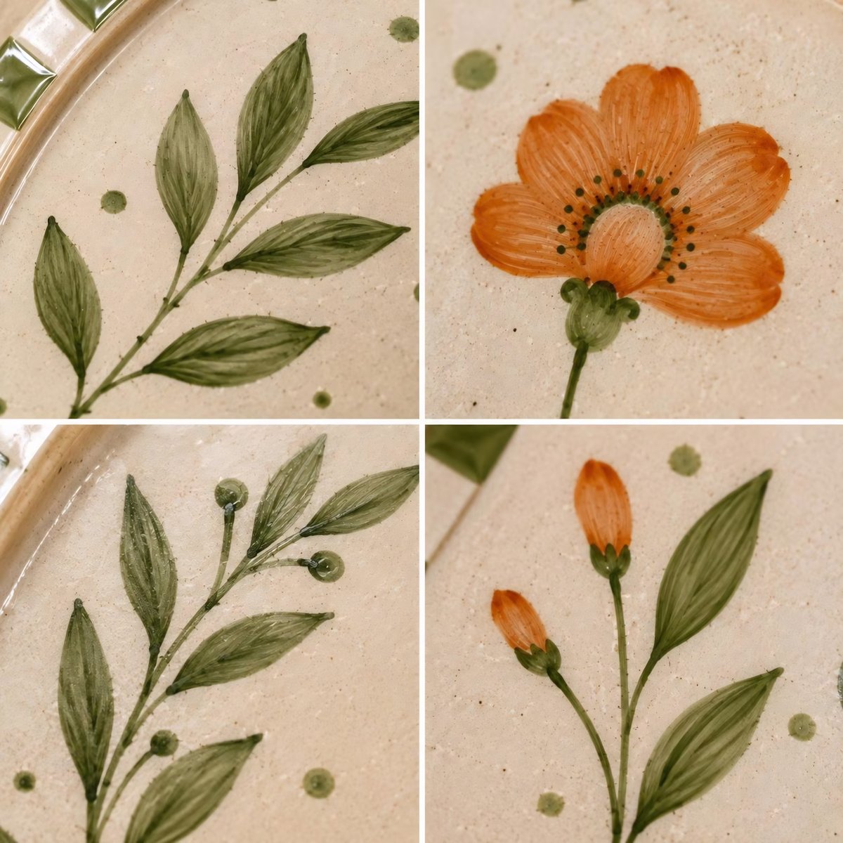 Handmade Floral Ceramic Wall Candle Holder, Botanical Wall Sconce, Cottagecore Wall Decor, Rustic Farmhouse Gift, Nature Inspired Art | LA129