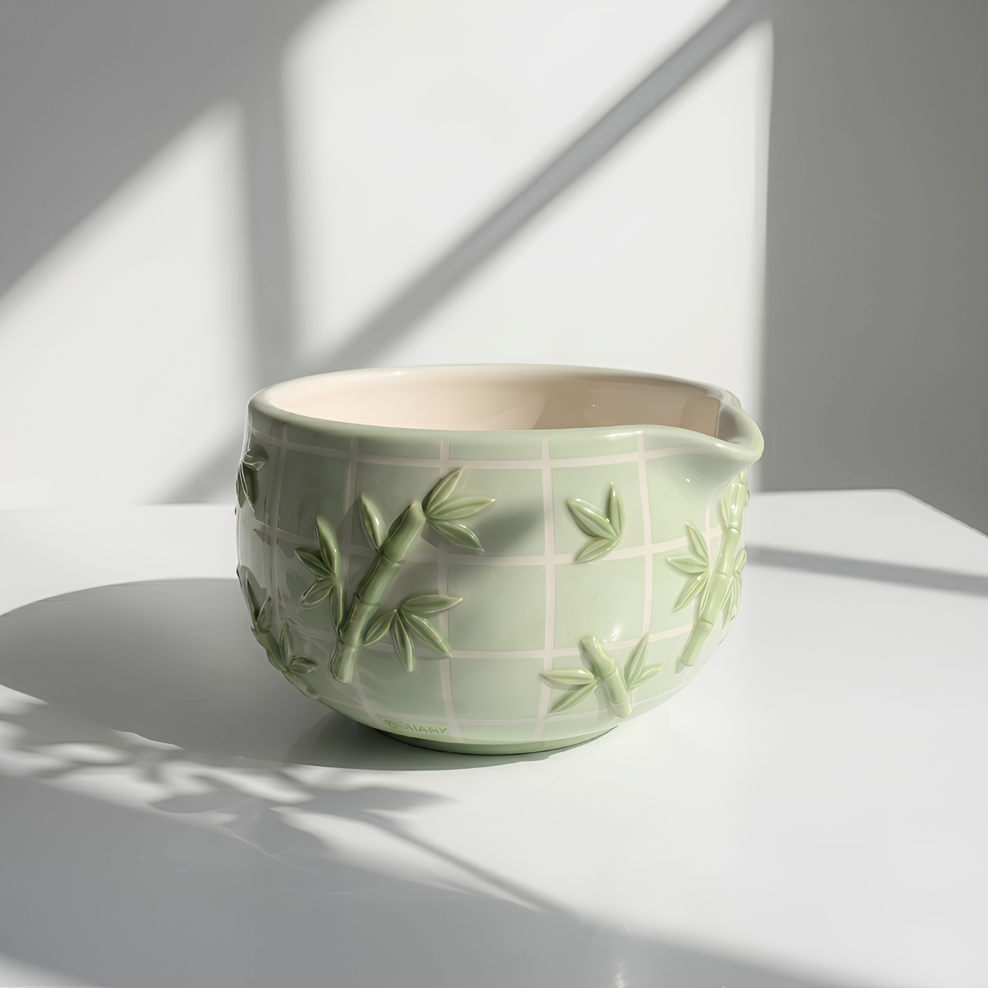 Grid Panda Matcha Bowl Set, Handmade Magic Ceramic Chawan, Whimsical Tea Bowl, Fantasy Matcha Gift | Handmade Ceramic Chawan | LA032
