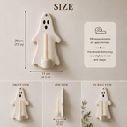 Halloween Wall Candle Holder, Ghost Candle Sconce, Ceramic Ghost Decor, Handmade Wall Candle Holder, Spooky Home Decor, Halloween Gift | LA136