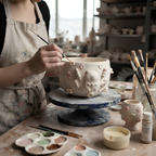Grid Cappybara Matcha Bowl Set | Handmade Matcha Bowl Set | LA038