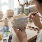 Ombré Goose Silly Matcha Bowl | Handmade Ceramic Chawan | LA020