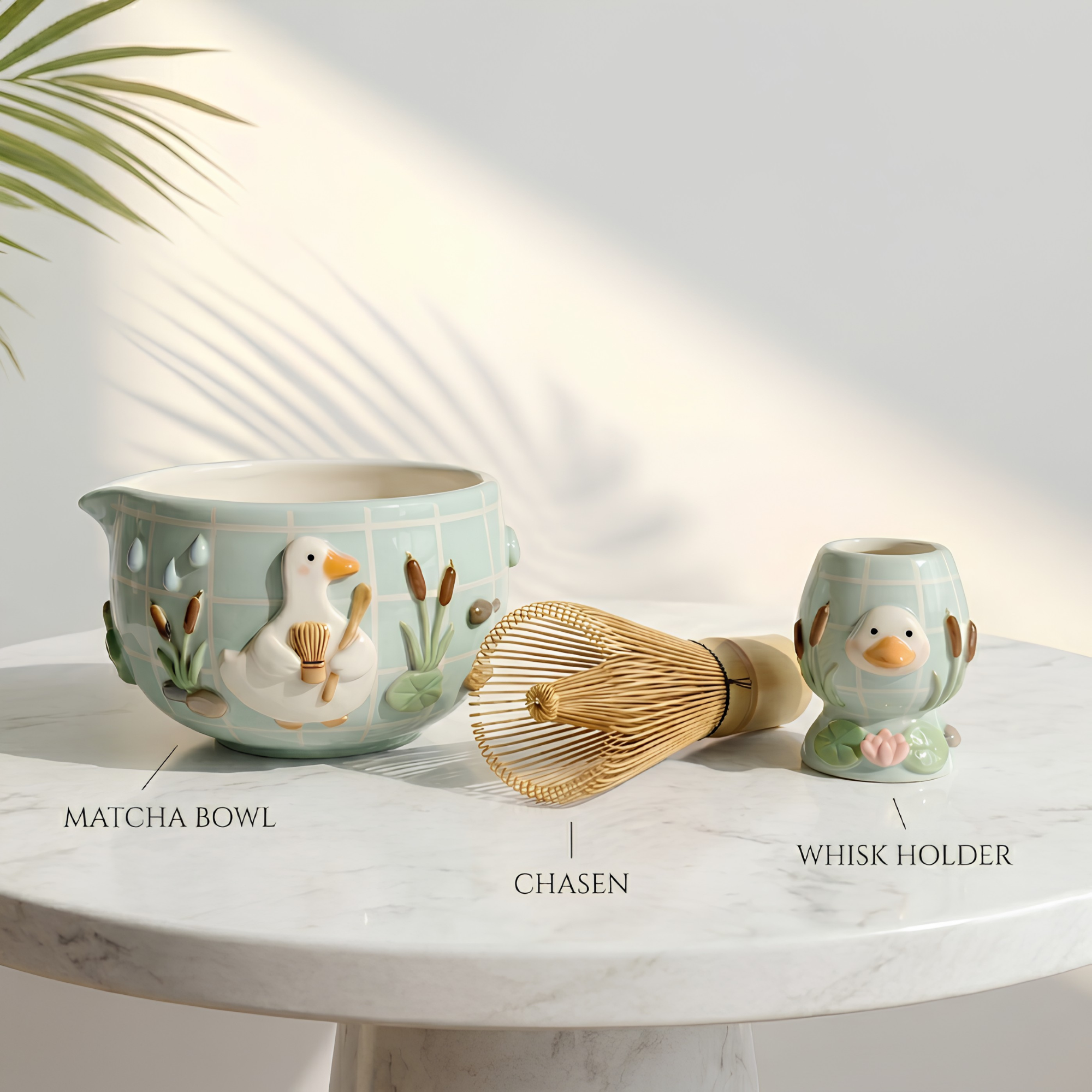 Duck Matcha Bowl | Handmade Ceramic Chawan | LA012