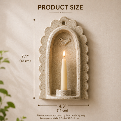 Ceramic Bird Arch Wall Candle Holder - NN07