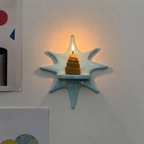 Handmade Ceramic Sunburst Wall Tealight Candle Holder - NN02